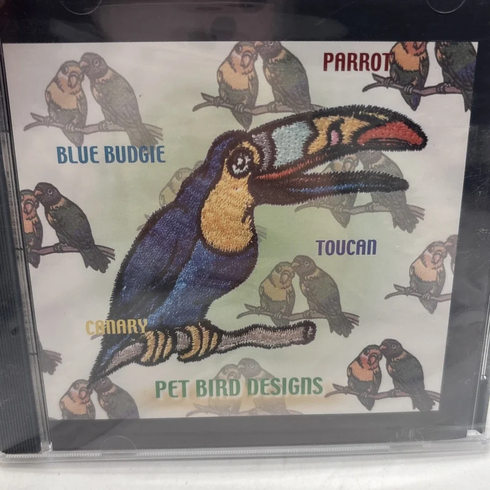 JANOME MEMORY CRAFT MEMORY CARD PET BIRD DESIGNS
